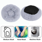 Calming Donut Dog Bed – Round Plush Anti-Anxiety Bed for Dogs & Cats (40–110 cm)