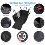 Dog Back Seat Cover – Waterproof Car Hammock with Mesh Window, Anti-Slip & Scratch-Proof