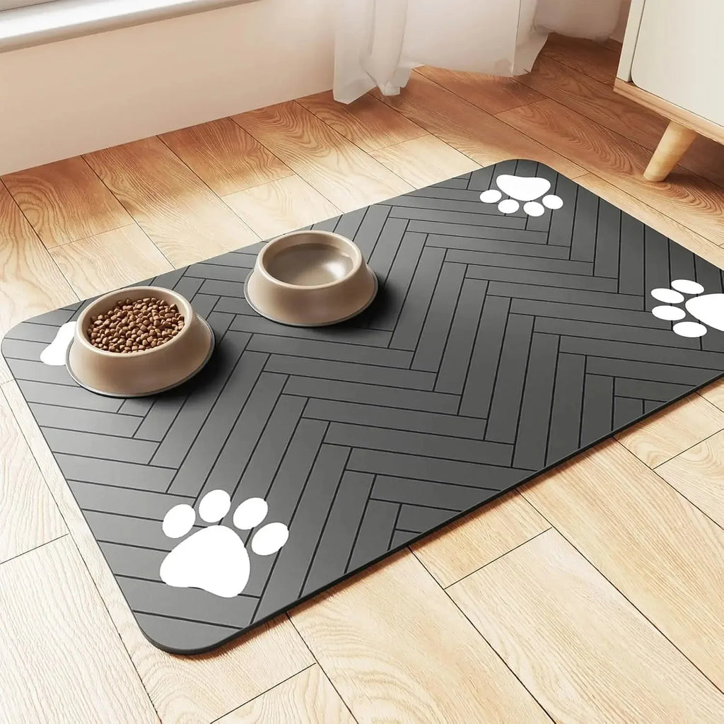 Absorbent Pet Feeding Mat – Waterproof, Quick-Dry Bowl Mat for Dogs & Cats