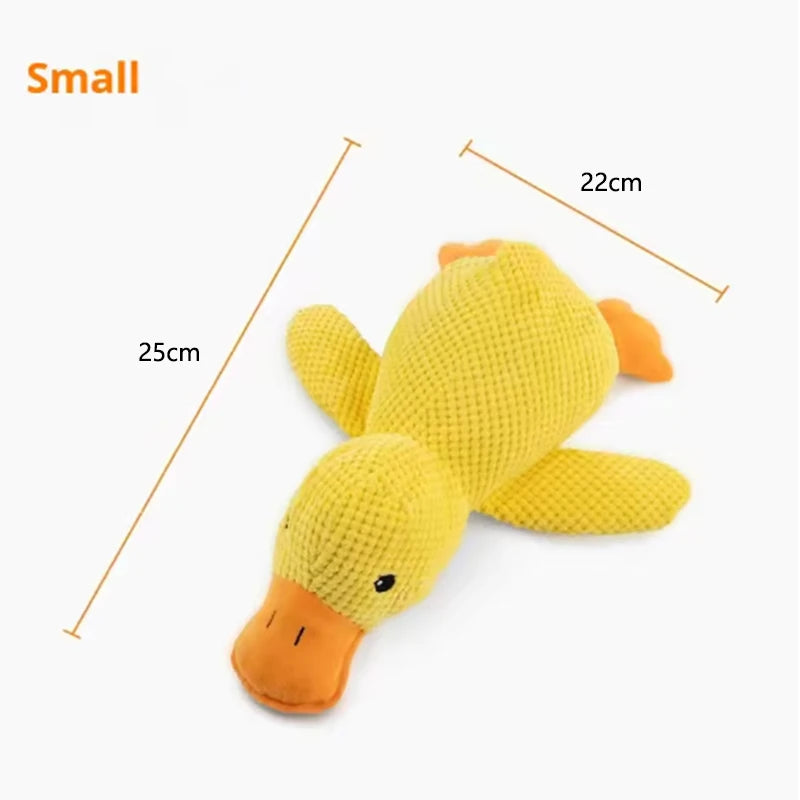 Plush Duck Dog Toy with Squeaker – Soft Cuddle & Comfort Toy (S/M/L)