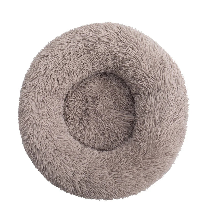 Calming Donut Dog Bed – Round Plush Anti-Anxiety Bed for Dogs & Cats (40–110 cm)