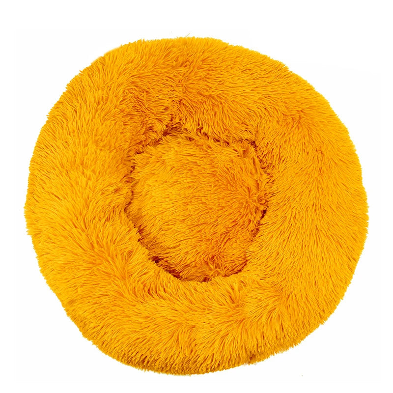 Calming Donut Dog Bed – Round Plush Anti-Anxiety Bed for Dogs & Cats (40–110 cm)