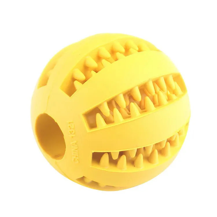 Dog Treat Ball – Bite-Resistant Rubber Chew Toy & Tooth-Cleaning Treat Dispenser