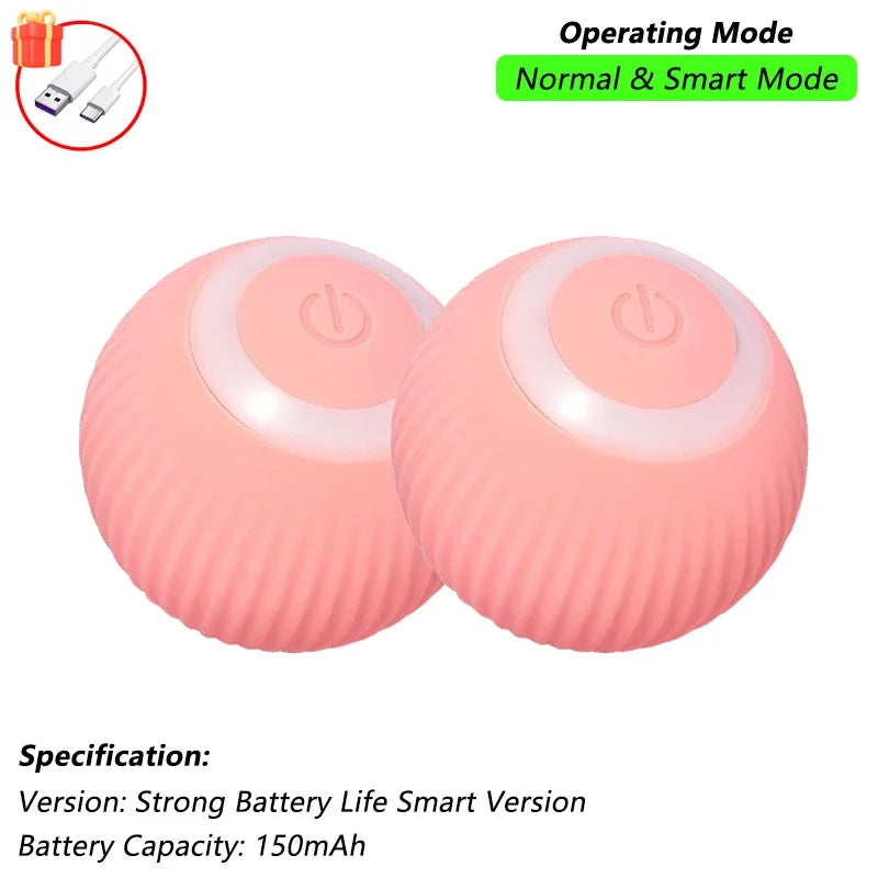 Interactive Cat Ball Toy – Rechargeable Self-Rolling Ball with Tail (1 & 2 Pack)