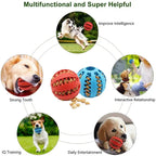 Dog Treat Ball – Bite-Resistant Rubber Chew Toy & Tooth-Cleaning Treat Dispenser