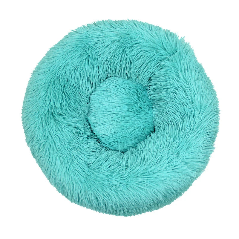 Calming Donut Dog Bed – Round Plush Anti-Anxiety Bed for Dogs & Cats (40–110 cm)
