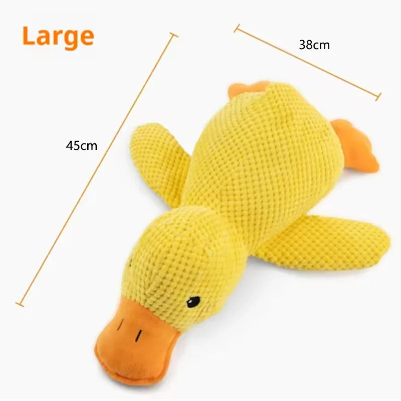 Plush Duck Dog Toy with Squeaker – Soft Cuddle & Comfort Toy (S/M/L)