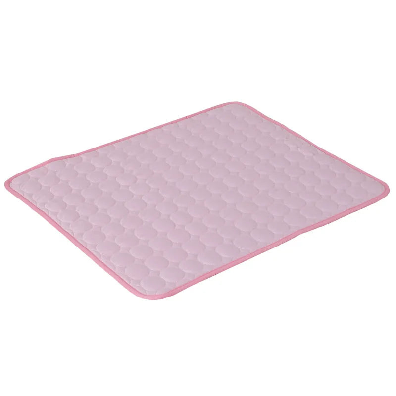 Pink ice silk pet cooling mat