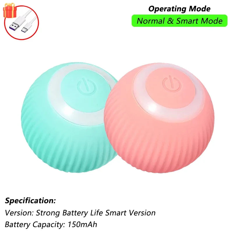 Interactive Cat Ball Toy – Rechargeable Self-Rolling Ball with Tail (1 & 2 Pack)
