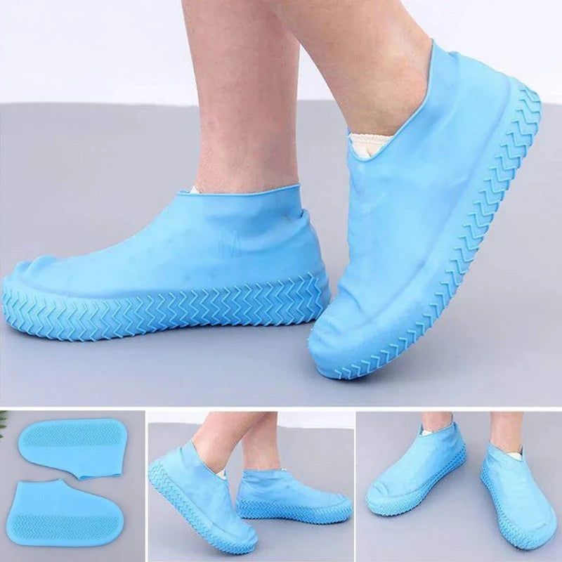 Waterproof Silicone Shoe Covers (2 PCS) – Non-Slip Reusable Rain Overshoes for Dog Walks