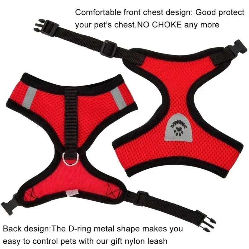 Cat Harness & Leash Set – Escape-Resistant Breathable Mesh Vest for Cats & Small Dogs
