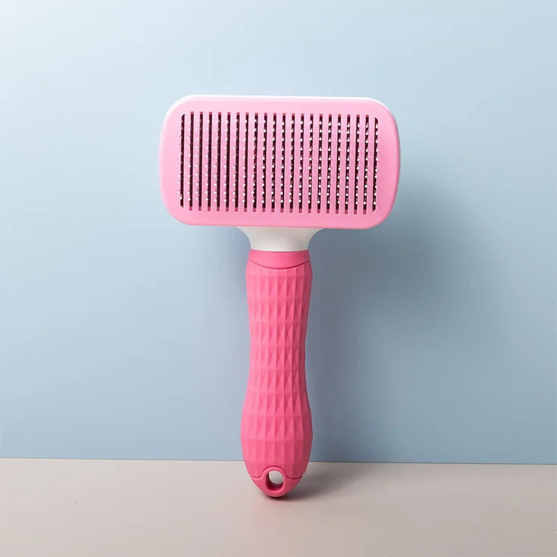 Self-Cleaning Pet Grooming Brush – Slicker Comb for Dogs & Cats