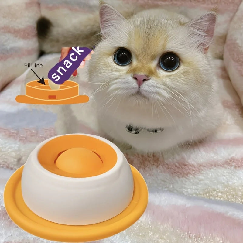 Pet Licking Bowl – Slow Feeder & Calming Treat Dish for Dogs & Cats