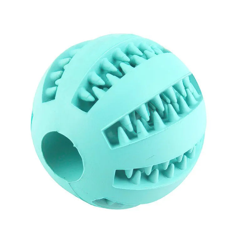 Dog Treat Ball – Bite-Resistant Rubber Chew Toy & Tooth-Cleaning Treat Dispenser