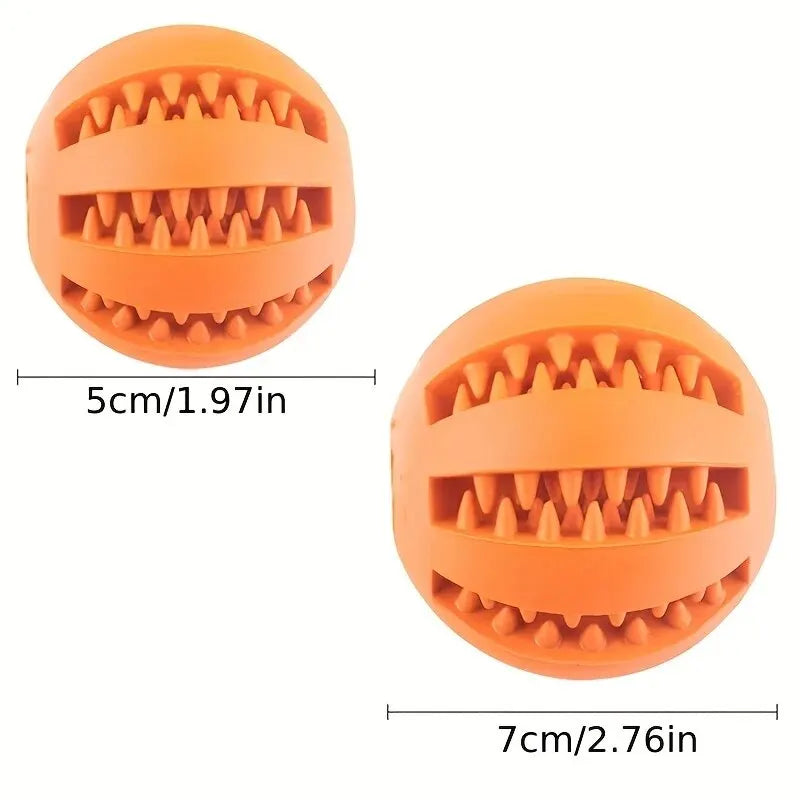Dog Treat Ball – Bite-Resistant Rubber Chew Toy & Tooth-Cleaning Treat Dispenser