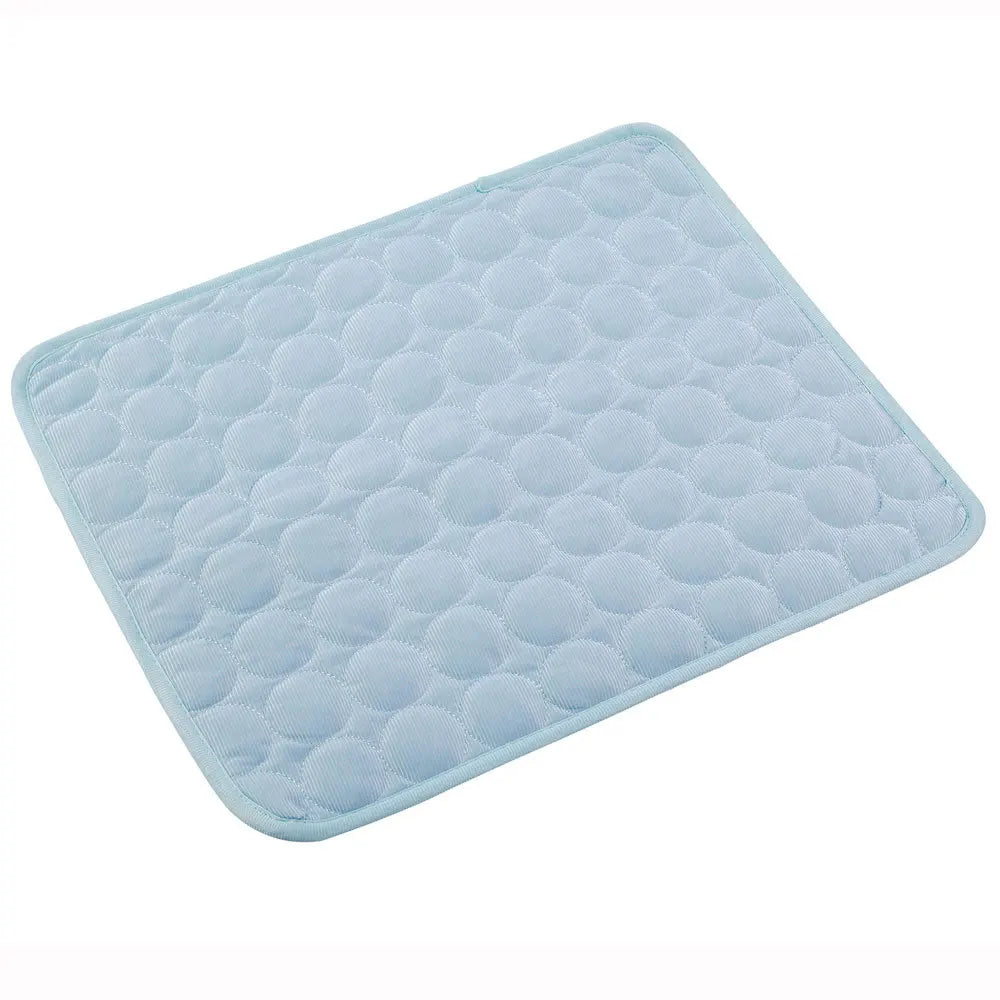 Light blue ice silk pet cooling mat