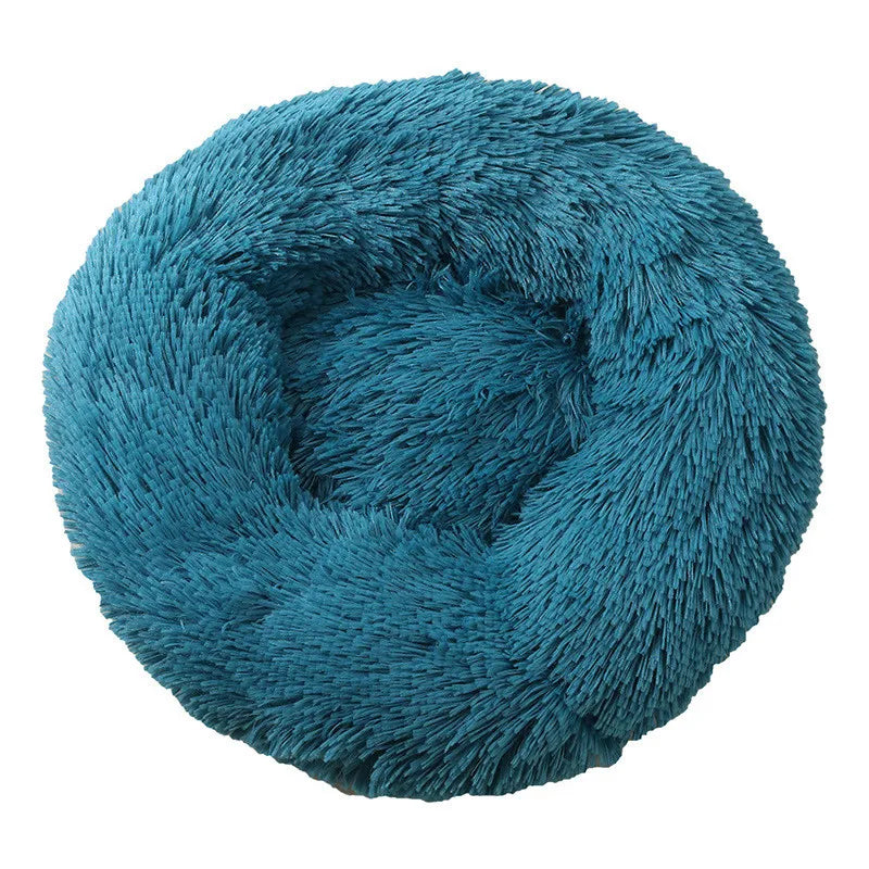 Calming Donut Dog Bed – Round Plush Anti-Anxiety Bed for Dogs & Cats (40–110 cm)
