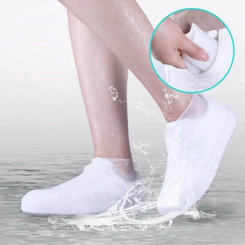 Waterproof Silicone Shoe Covers (2 PCS) – Non-Slip Reusable Rain Overshoes for Dog Walks