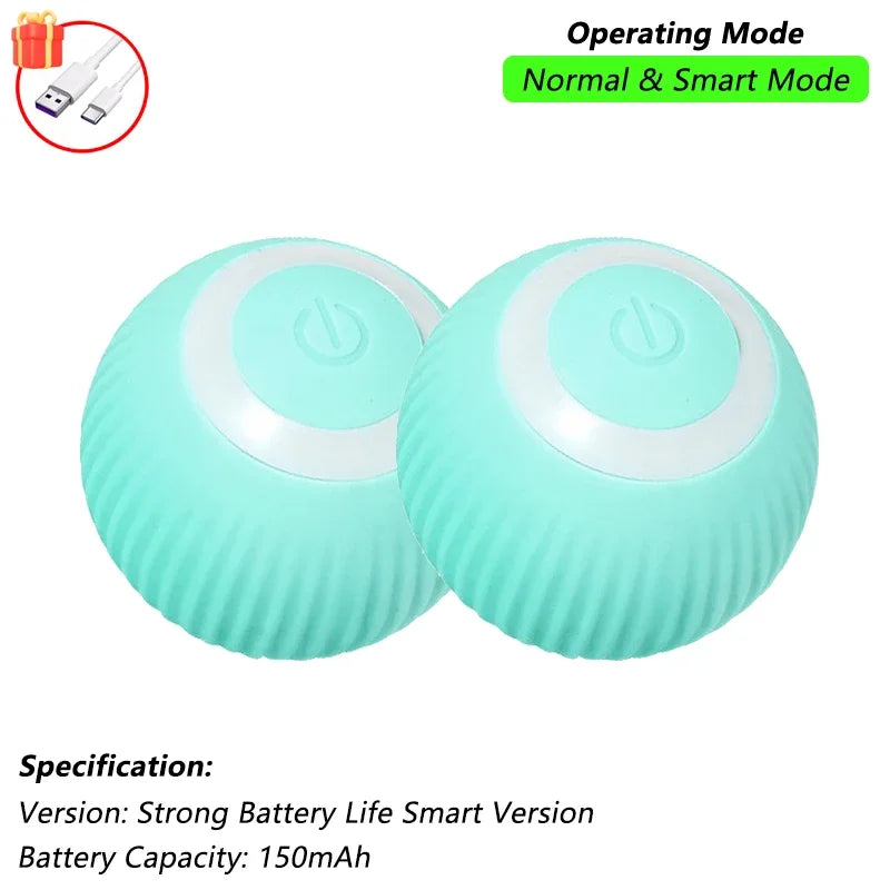 Interactive Cat Ball Toy – Rechargeable Self-Rolling Ball with Tail (1 & 2 Pack)