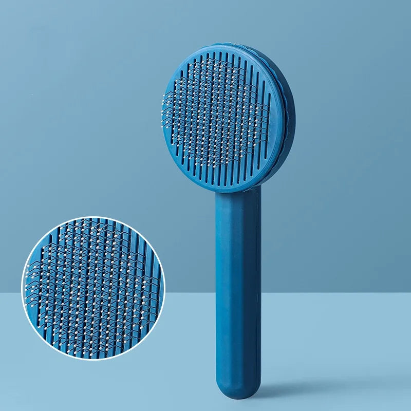 Self-Cleaning Pet Grooming Brush – Slicker Comb for Dogs & Cats