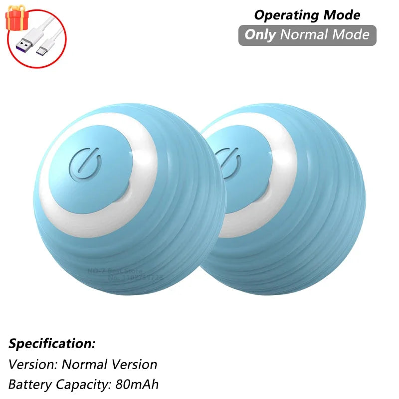 Interactive Cat Ball Toy – Rechargeable Self-Rolling Ball with Tail (1 & 2 Pack)