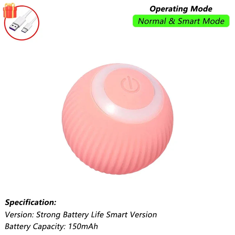 Interactive Cat Ball Toy – Rechargeable Self-Rolling Ball with Tail (1 & 2 Pack)