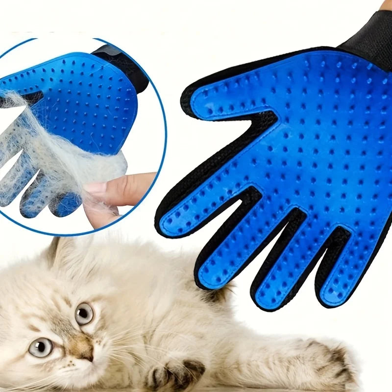 Pet Grooming Gloves (2-Pack) – Hair Removal & Massage Gloves for Dogs & Cats