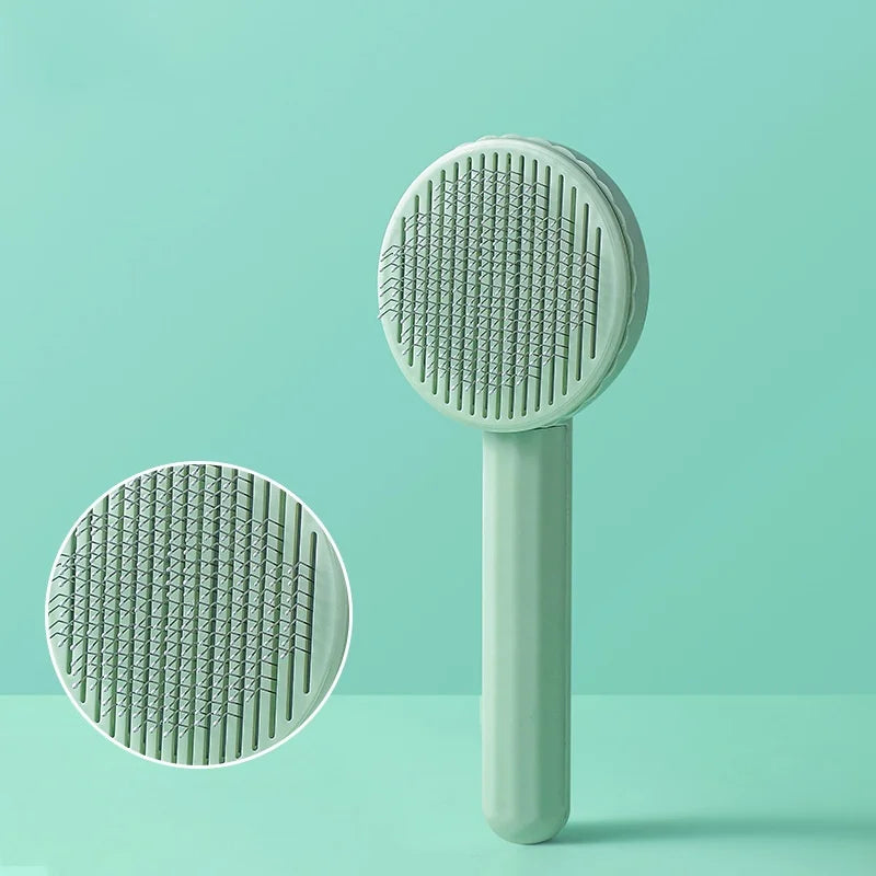 Self-Cleaning Pet Grooming Brush – Slicker Comb for Dogs & Cats