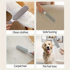 Double-Sided Pet Hair Remover Brush – Reusable Lint Brush for Clothes, Sofa & Carpet
