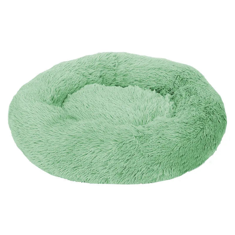 Calming Donut Dog Bed – Round Plush Anti-Anxiety Bed for Dogs & Cats (40–110 cm)