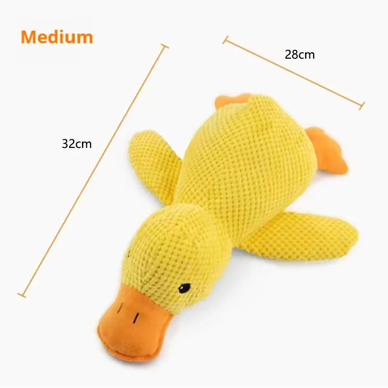Plush Duck Dog Toy with Squeaker – Soft Cuddle & Comfort Toy (S/M/L)