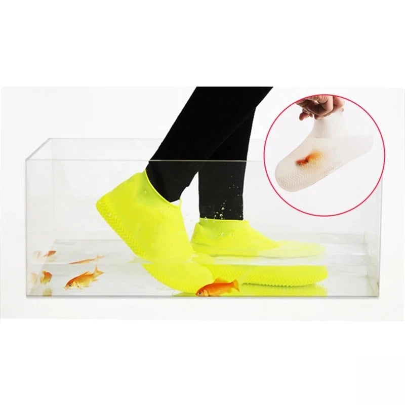 Waterproof Silicone Shoe Covers (2 PCS) – Non-Slip Reusable Rain Overshoes for Dog Walks