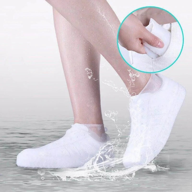 Waterproof Silicone Shoe Covers (2 PCS) – Non-Slip Reusable Rain Overshoes for Dog Walks