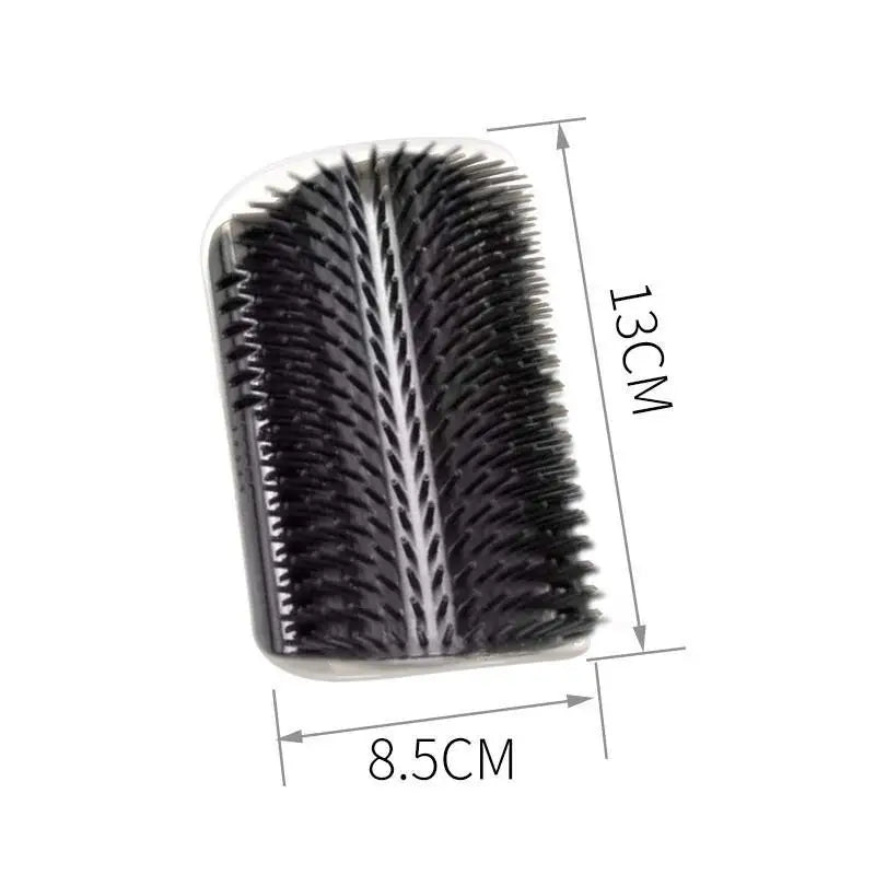 Cat Self-Groomer Corner Brush – Wall-Mounted Massage & De-Shedding Comb