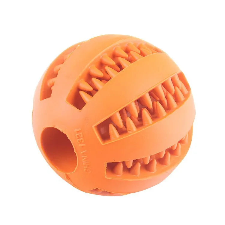 Dog Treat Ball – Bite-Resistant Rubber Chew Toy & Tooth-Cleaning Treat Dispenser