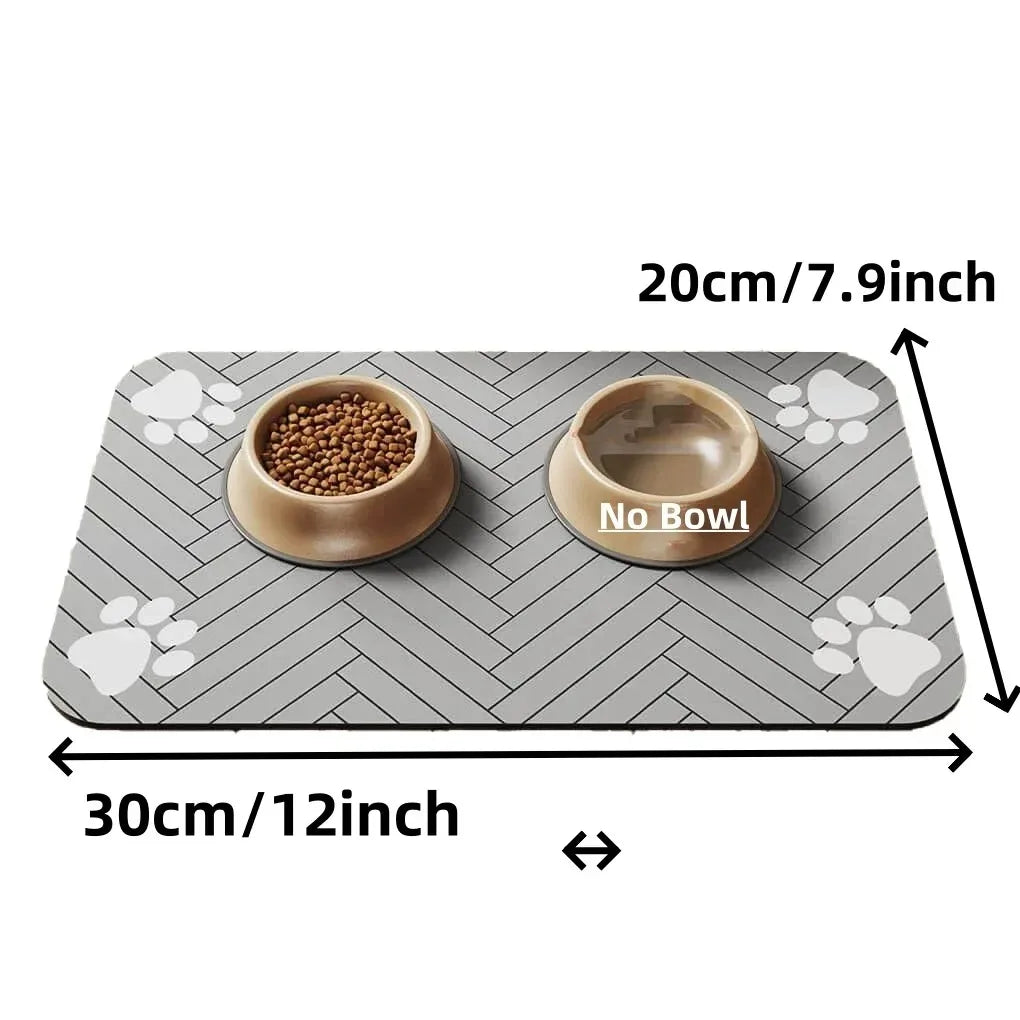Absorbent Pet Feeding Mat – Waterproof, Quick-Dry Bowl Mat for Dogs & Cats