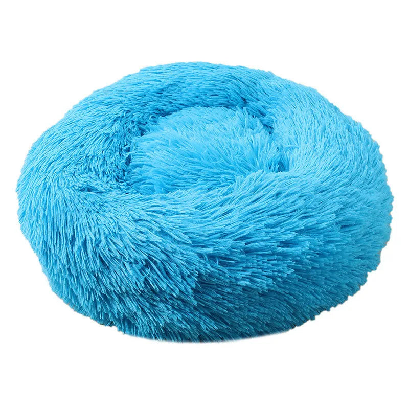 Calming Donut Dog Bed – Round Plush Anti-Anxiety Bed for Dogs & Cats (40–110 cm)