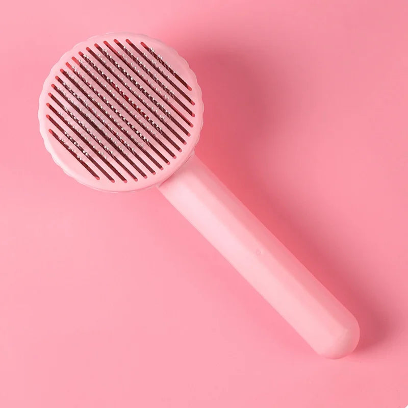 Self-Cleaning Pet Grooming Brush – Slicker Comb for Dogs & Cats