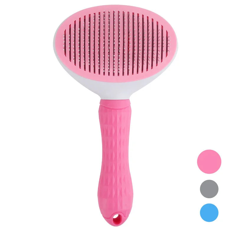 Self-Cleaning Pet Grooming Brush – Slicker Comb for Dogs & Cats