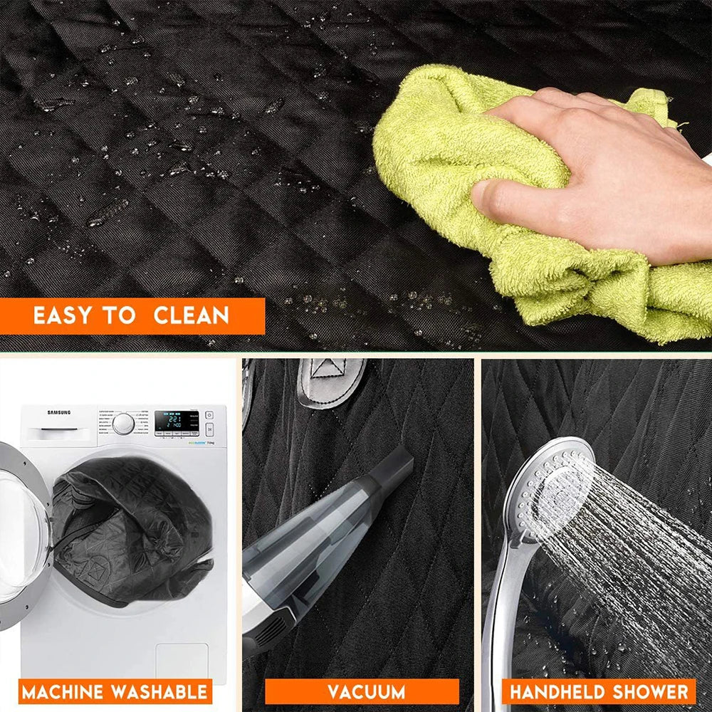 Dog Back Seat Cover – Waterproof Car Hammock with Mesh Window, Anti-Slip & Scratch-Proof