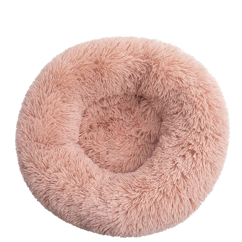 Calming Donut Dog Bed – Round Plush Anti-Anxiety Bed for Dogs & Cats (40–110 cm)