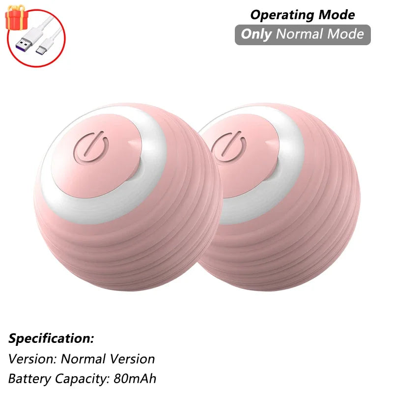 Interactive Cat Ball Toy – Rechargeable Self-Rolling Ball with Tail (1 & 2 Pack)