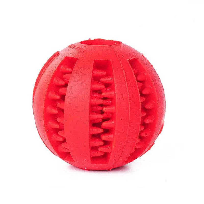 Dog Treat Ball – Bite-Resistant Rubber Chew Toy & Tooth-Cleaning Treat Dispenser