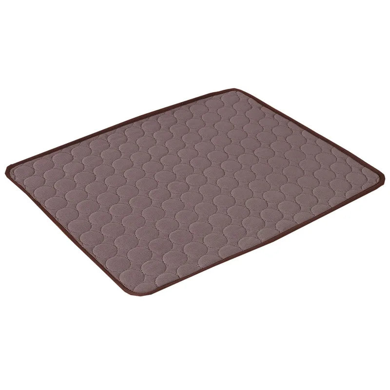 Coffee brown ice silk pet cooling mat