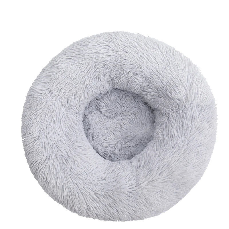 Calming Donut Dog Bed – Round Plush Anti-Anxiety Bed for Dogs & Cats (40–110 cm)